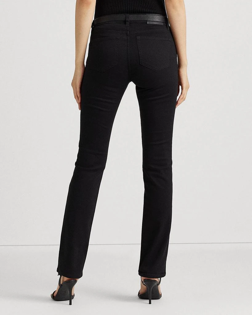Ralph Lauren Mid Rise Straight Super Stretch Jeans in Black 3