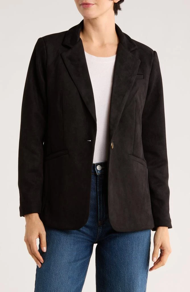 Tahari Faux Suede Blazer