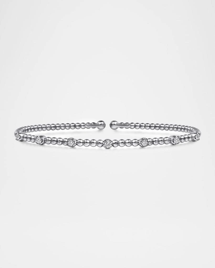 Gabriel 
Co 14K White Gold Bujukan Diamond Stations Bracelet