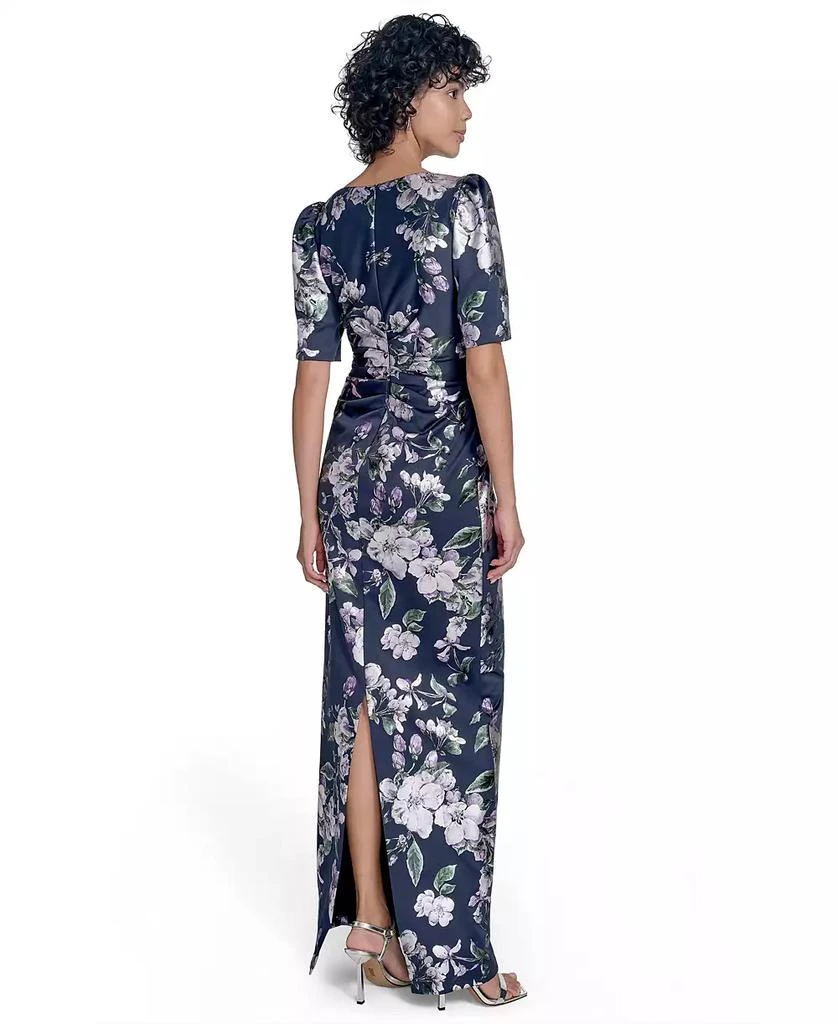 Jessica Howard Petites Printed Boat-Neck Gown 3