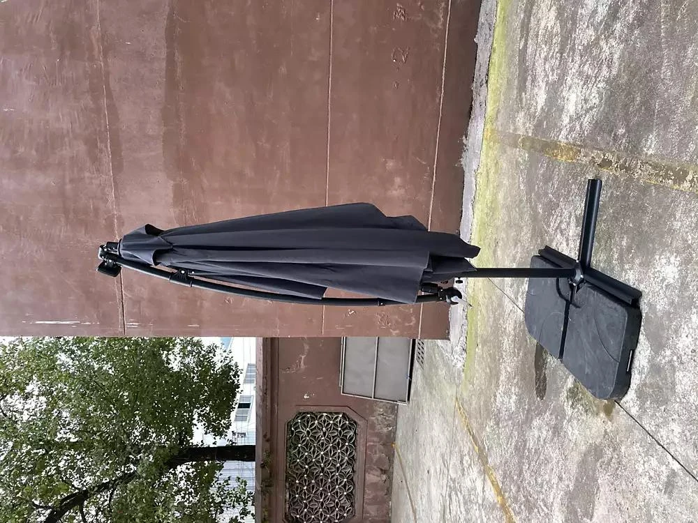 Streamdale Furniture Streamdale Solar Powered LED Patio Umbrella, 8 Ribs, Crank and Cross Base 6