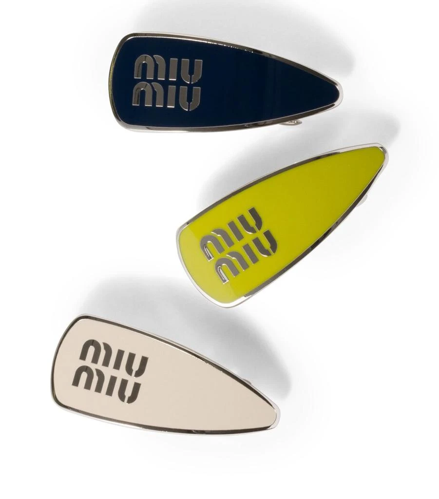 Miu Miu Logo Hair Clips (Set of 3) 1