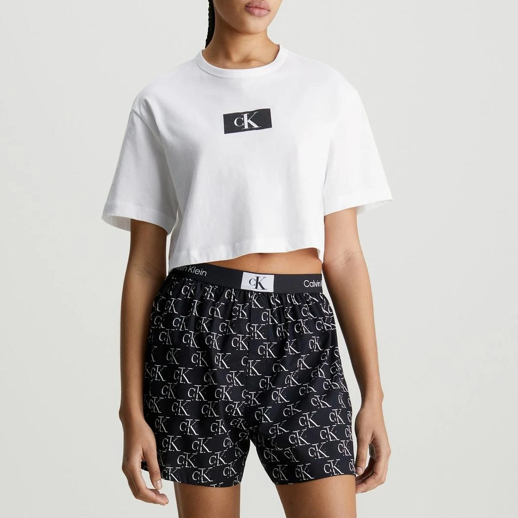 Calvin Klein Calvin Klein 1996 Logo-Print Cotton-Jersey T-Shirt and Shorts Set 1