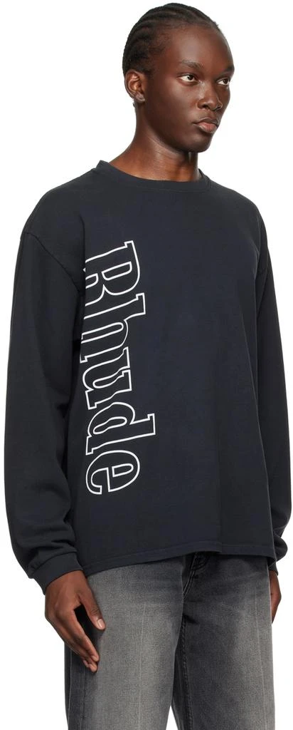 Rhude Black Side Logo Long Sleeve T-Shirt 2