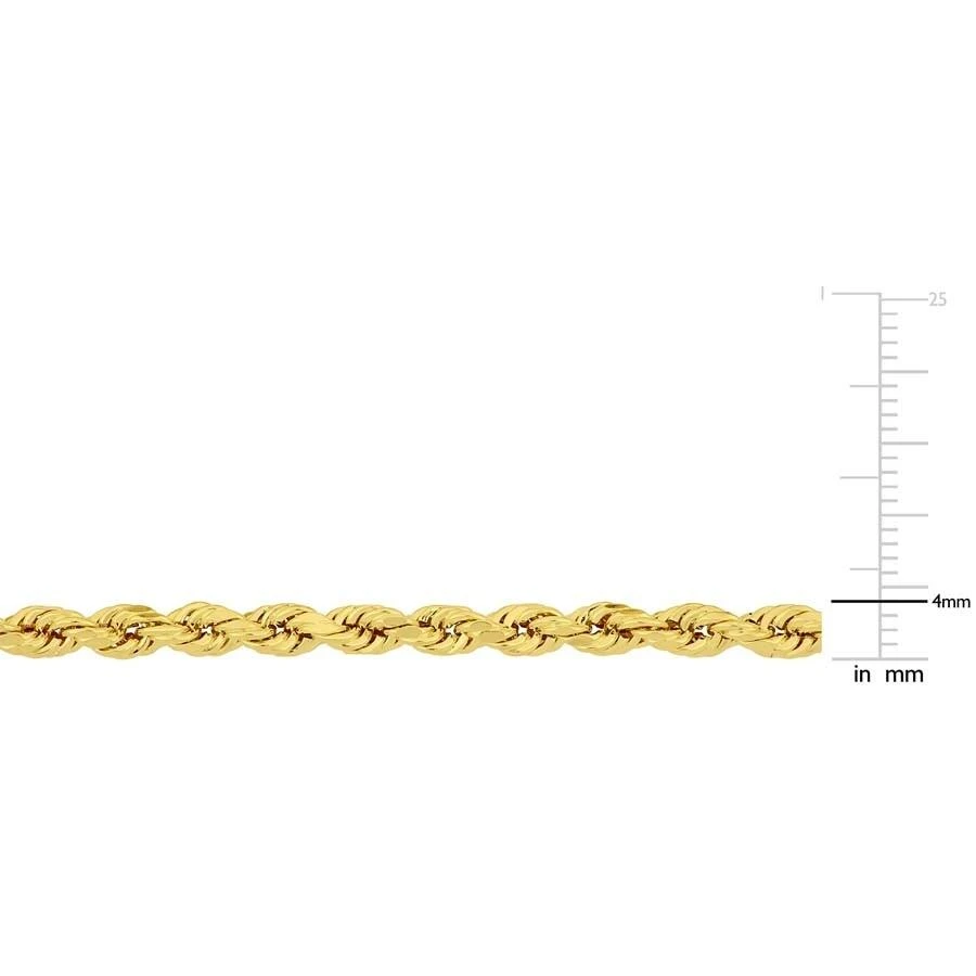 Amour Men
s Rope Chain Bracelet In 10K Yellow Gold (4 Mm/9 Inch) 3