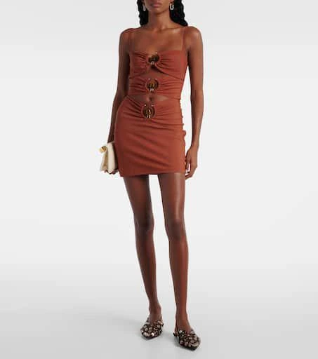 christopher esber pierced orbit mini dress CHRISTOPHER ESBER PIERCED ORBIT MINI DRESS BLACK