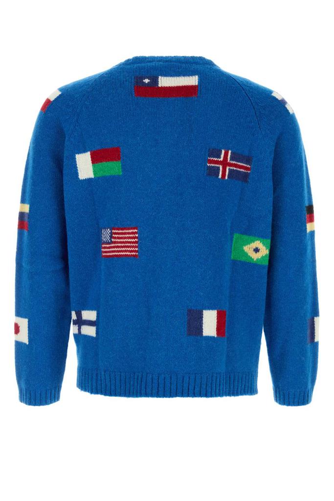 BODE Electric Blue Alpaca Blend Round-the-world Cardigan