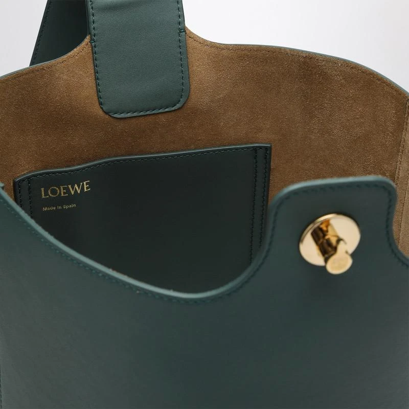 Loewe Green calfskin Pebble Bucket medium bag 6