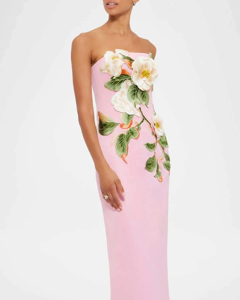 LEO LIN Rayna Floral Applique Bustier Maxi Dress 5
