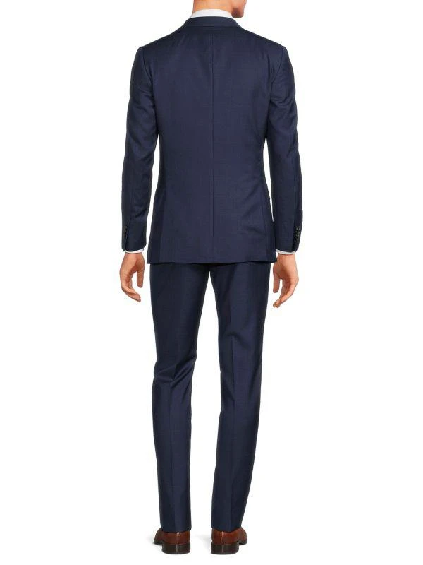 Cavalli Class by Roberto Cavalli Windowpane Wool Slim-Fit Suit 2