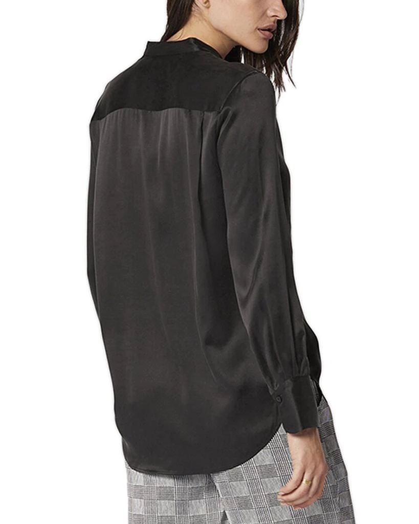 Equipment Brielle Collarless Silk Shirt 2