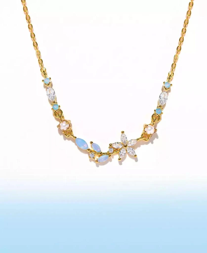 Girls Crew Crystal Blushing Blossom Necklace 3