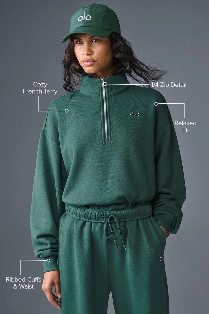 Alo Accolade 1/4 Zip Pullover - Winter Ivy 2