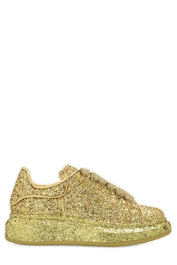 Alexander McQueen Kids Alexander McQueen Kids Glitter Detailed Lace-Up Sneakers 1