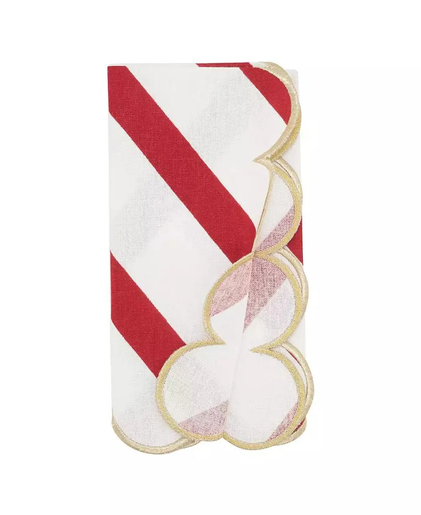 Saro Lifestyle Scalloped Napkin, Set of 4 2