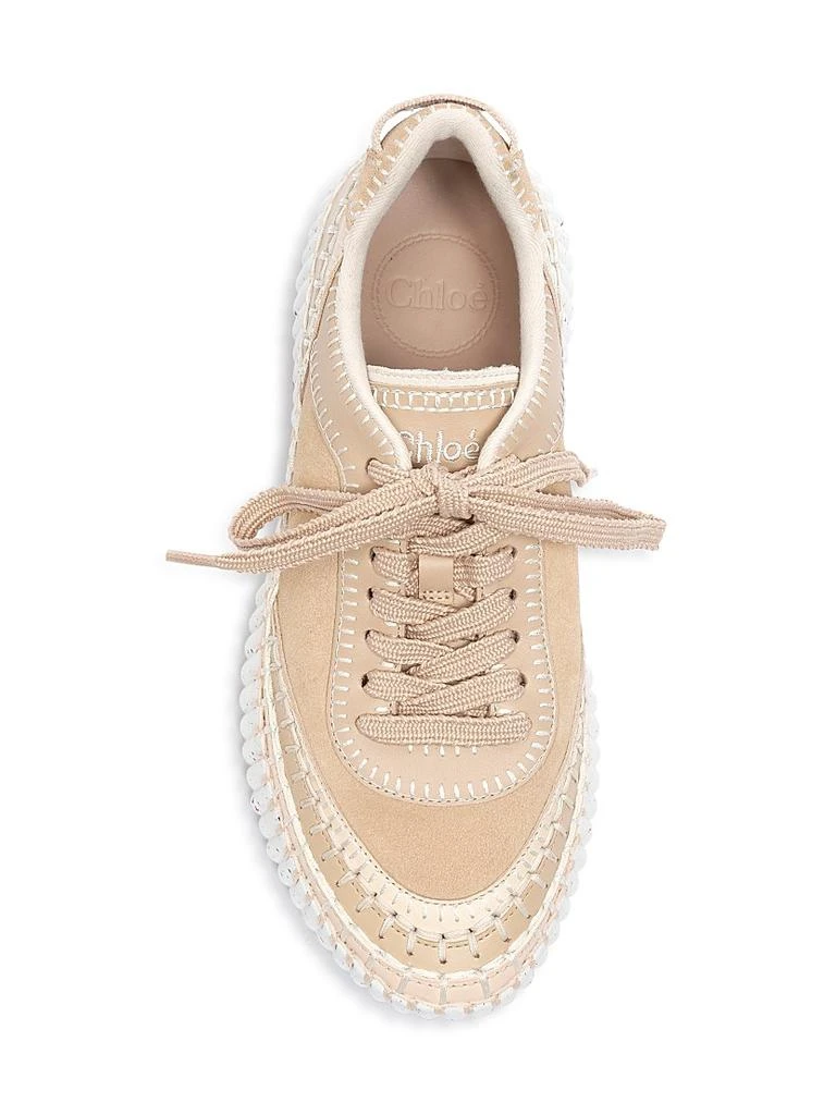 Chloé Nama Suede & Leather Low-Top Sneakers 5