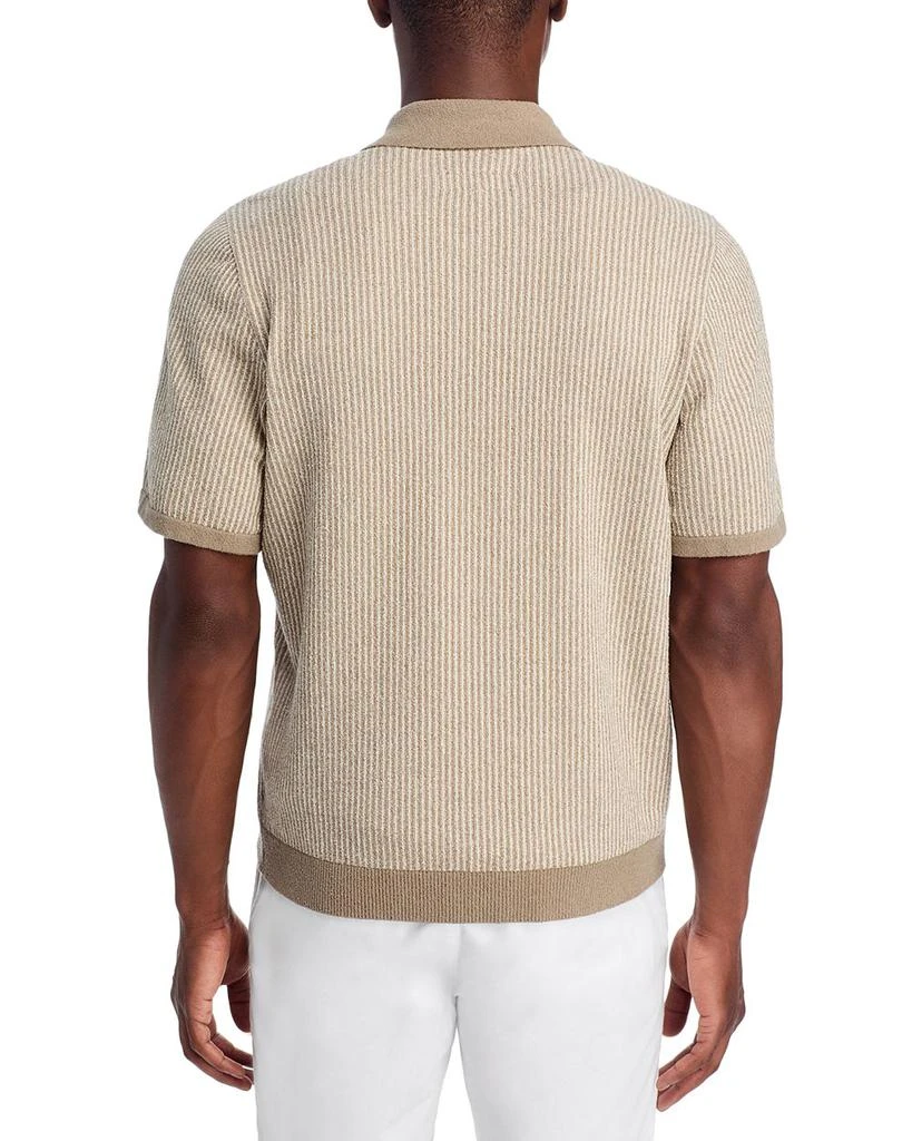 Rag & Bone Zuma Jacquard Short Sleeve Zip Sweater Polo 3