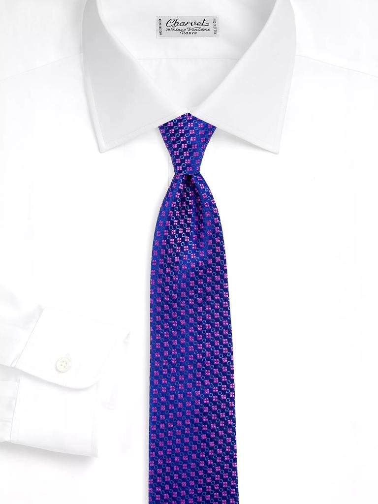 Charvet Diagonal Stripe Silk Jacquard Tie