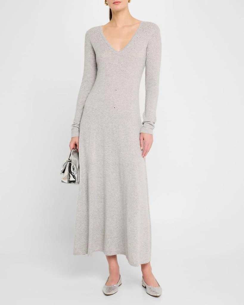 Autumn Cashmere Rhinestone Cashmere Midi Sweater Dress 2