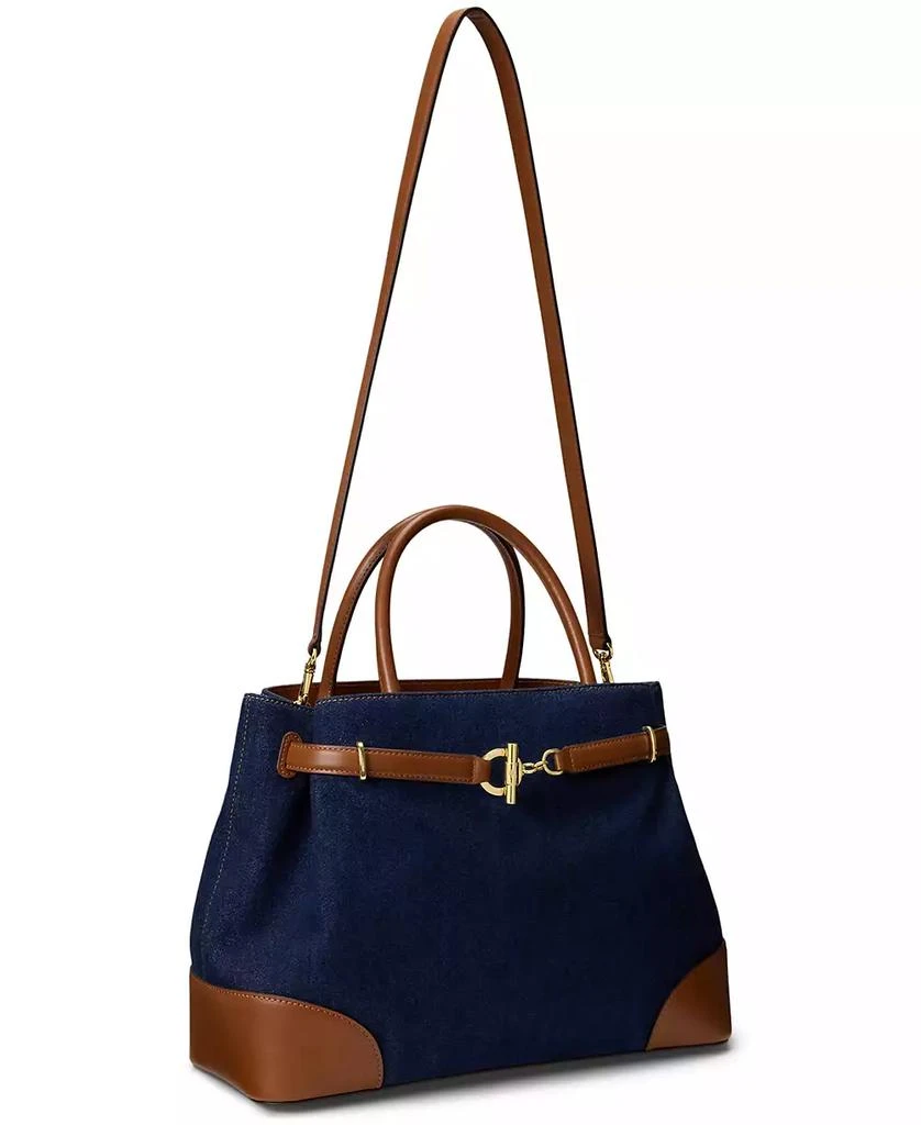 Ralph Lauren Large Blaike Denim Satchel Bag 4