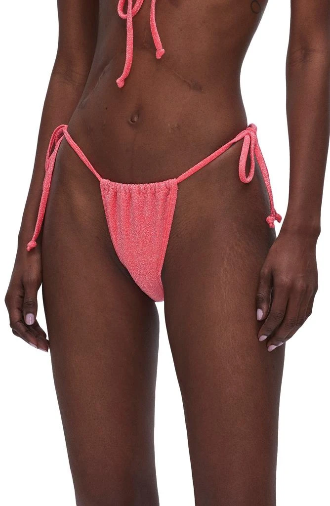 Good American Sparkle Tiny Ties Bikini Bottoms 1