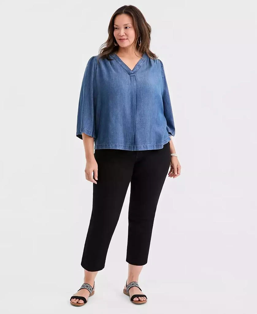 Style 
Co Plus Size Printed 3/4-Sleeve Top, Macy
s Exclusive 2