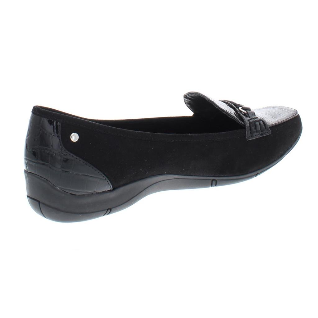 Karen Scott Jazmin Womens Faux Suede Embossed Loafers