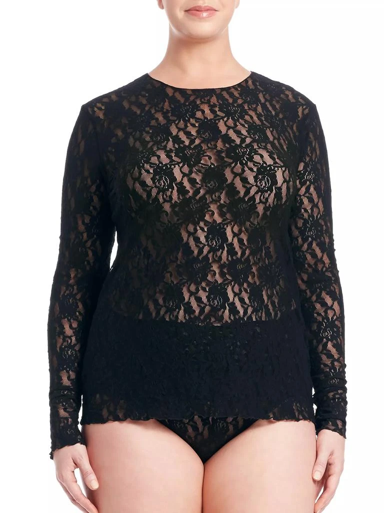 Hanky Panky Plus Signature Lace Long-Sleeve Top 3