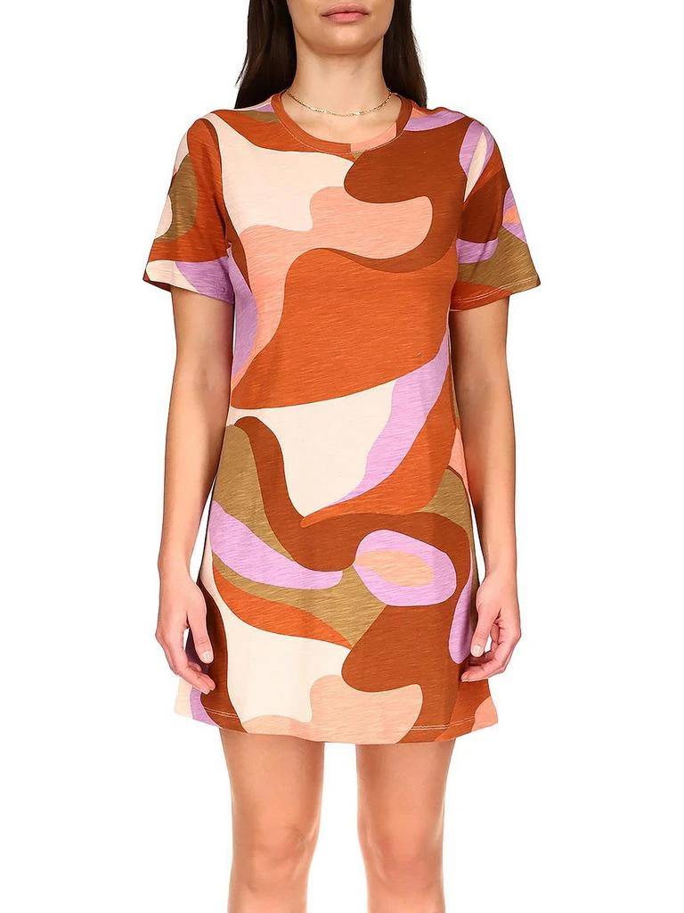 Sanctuary Reveal Womens Cutout Mini T-Shirt Dress 5