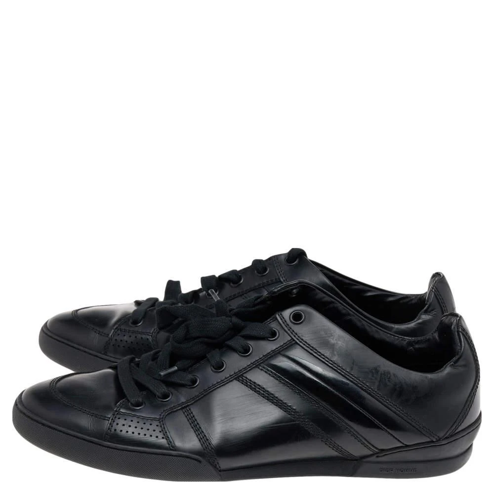 Dior Dior Homme Black Patent and Leather Low Top Sneakers Size 39.5 4