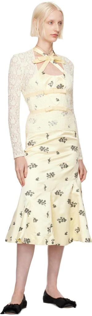 Yuhan Wang Off-White Ribbon Tied Lace Blouse 4