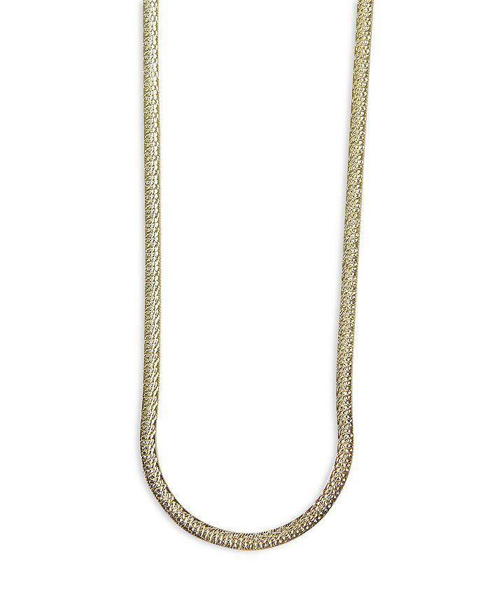 Argento Vivo Textured Snake Chain Collar Necklace, 15.5"-17.5"