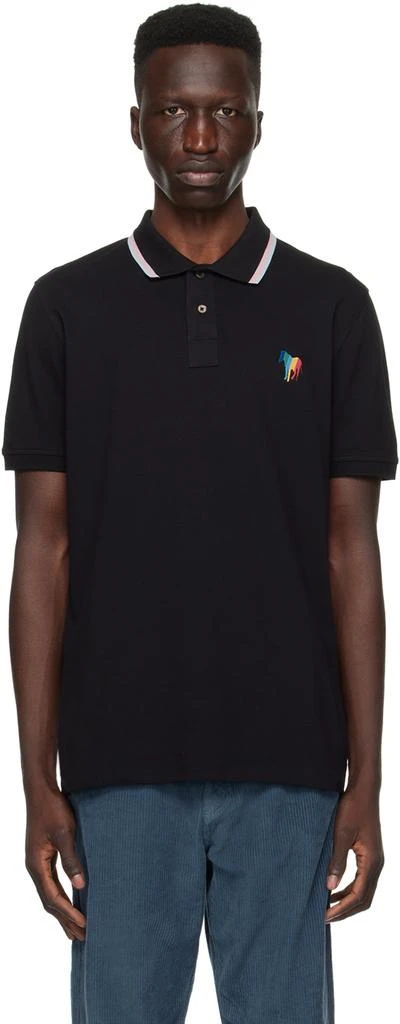 PS by Paul Smith Black Broad Stripe Zebra Polo 1