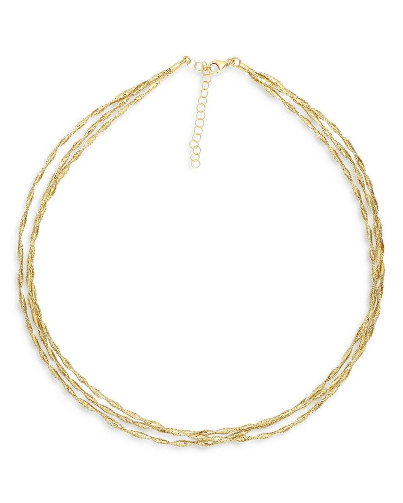 Alberto Amati 14K Yellow Gold Multi Strand Mesh Collar Necklace, 18" 2