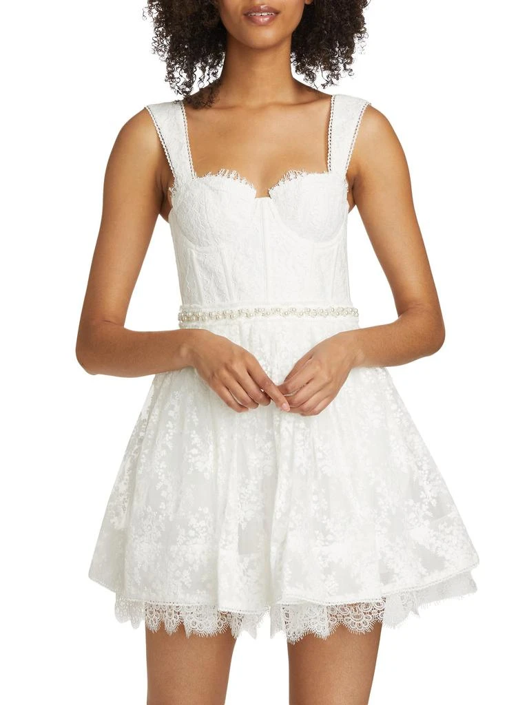 navy and pink lace dress KissProm A-Line Pink Floral Lace Cowl Neck Long Prom Dresses main image 0
