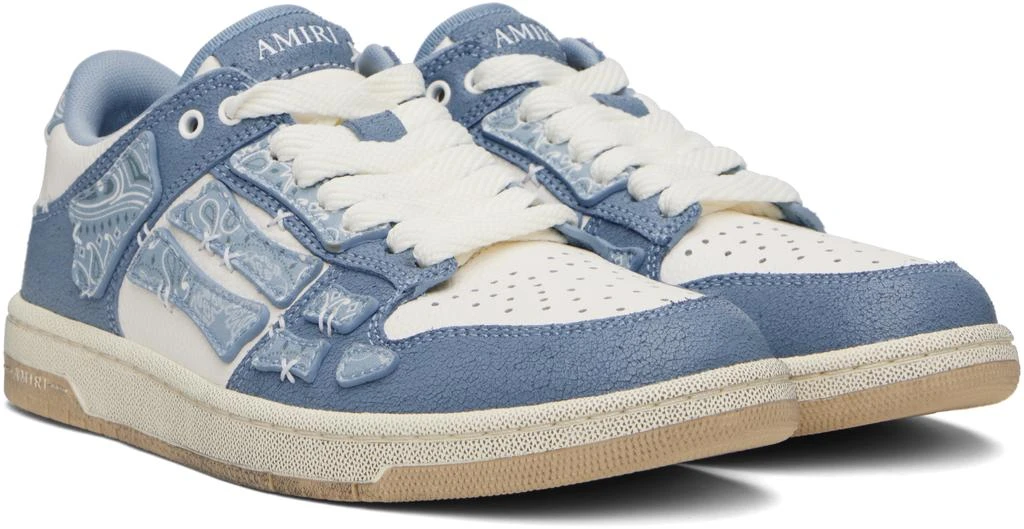 AMIRI Blue 
White Bandana Skel Top Low Sneakers 4