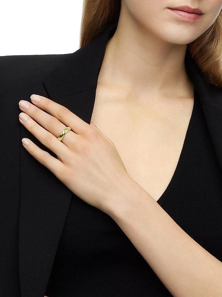 David Yurman Sculpted Cable Band Ring In 18K Yellow Gold 2