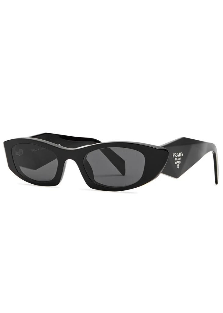 Prada Narrow oval-frame sunglasses 1