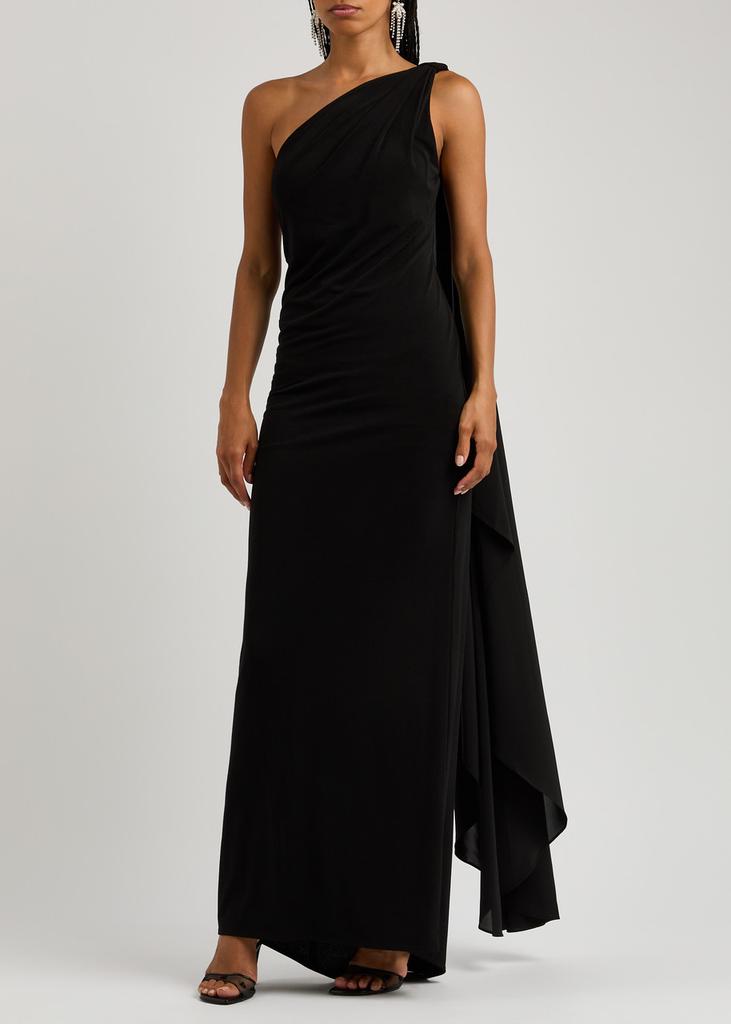 ALICE + OLIVIA Anja draped one-shoulder maxi dress