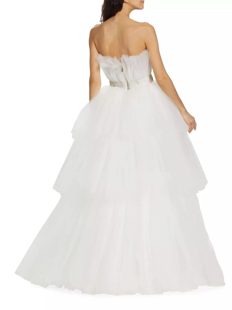 BRONX AND BANCO Anna Strapless High-Low Tulle Gown 5