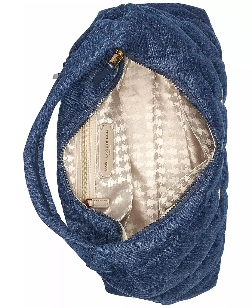 Karl Lagerfeld Paris Voyage Quilted Denim Hobo Bag 3