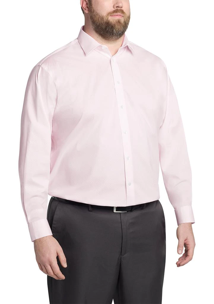 slim fit dress slacks Comfort Stretch Non-Iron Herringbone Dress Shirt With Contrast Trim - Teal main image 0