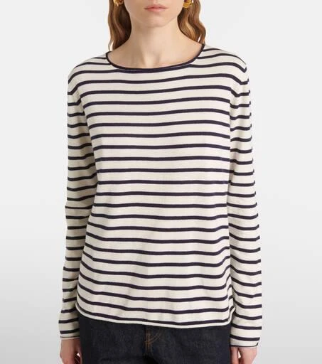 Jardin des Orangers Striped cotton, silk and cashmere T-shirt 4