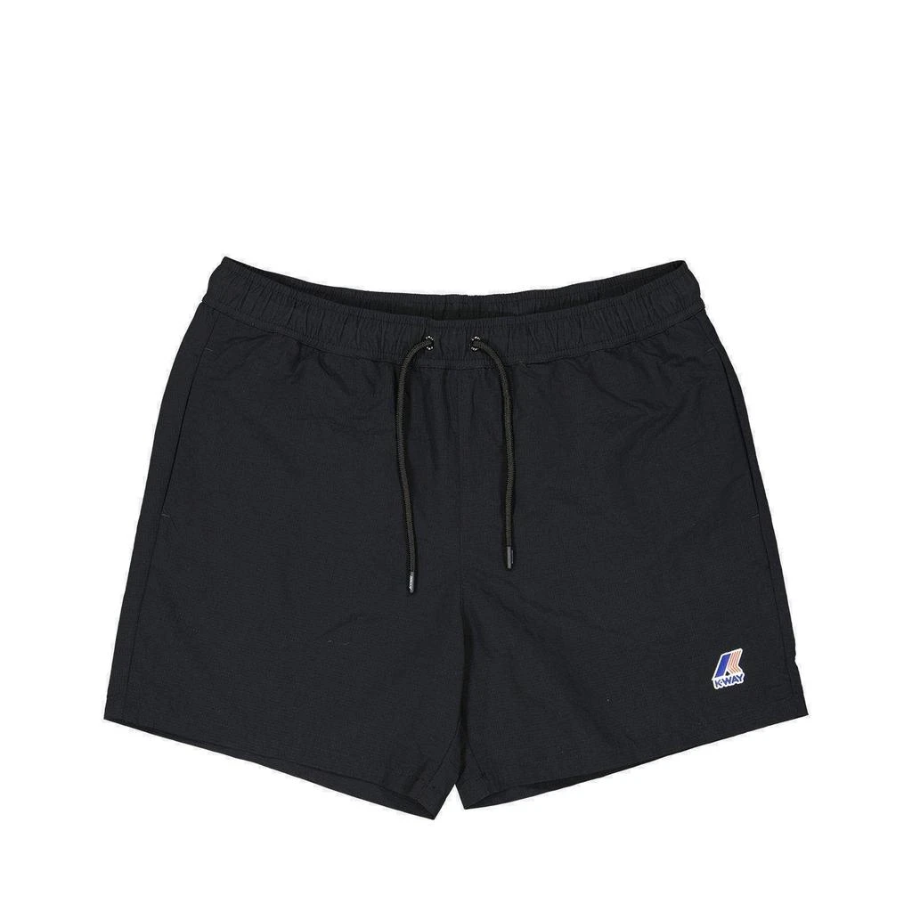 K-Way K-Way Logo Patch Drawstring Swim Shorts 1