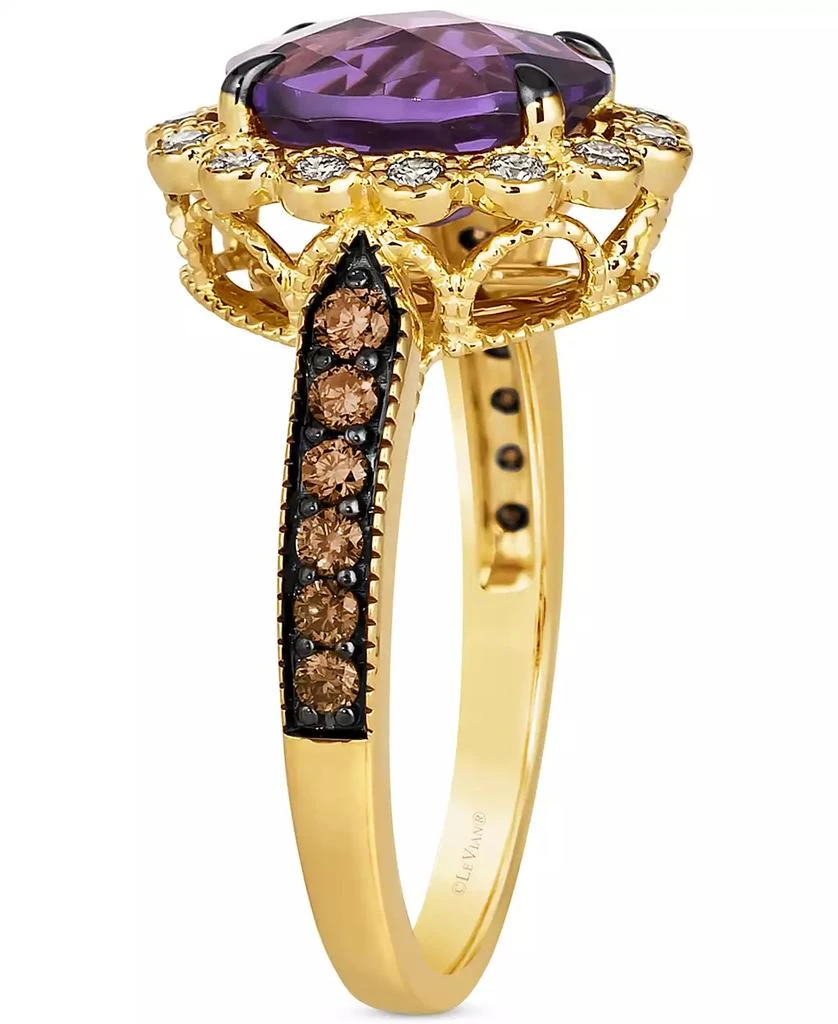 Le Vian Grape Amethyst (2-1/2 ct. t.w.), Chocolate Diamonds (1/4 ct. t.w.) 
Nude Diamonds (1/4 ct. t.w.) Oval Halo Ring in 14k Gold 3