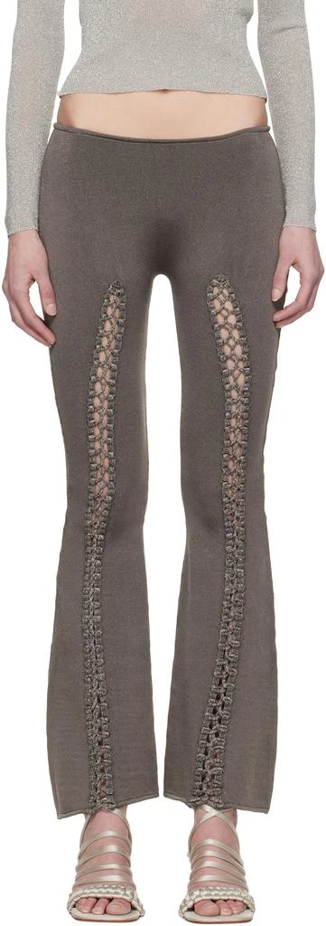 Isa Boulder Gray Suture Front Lounge Pants 1