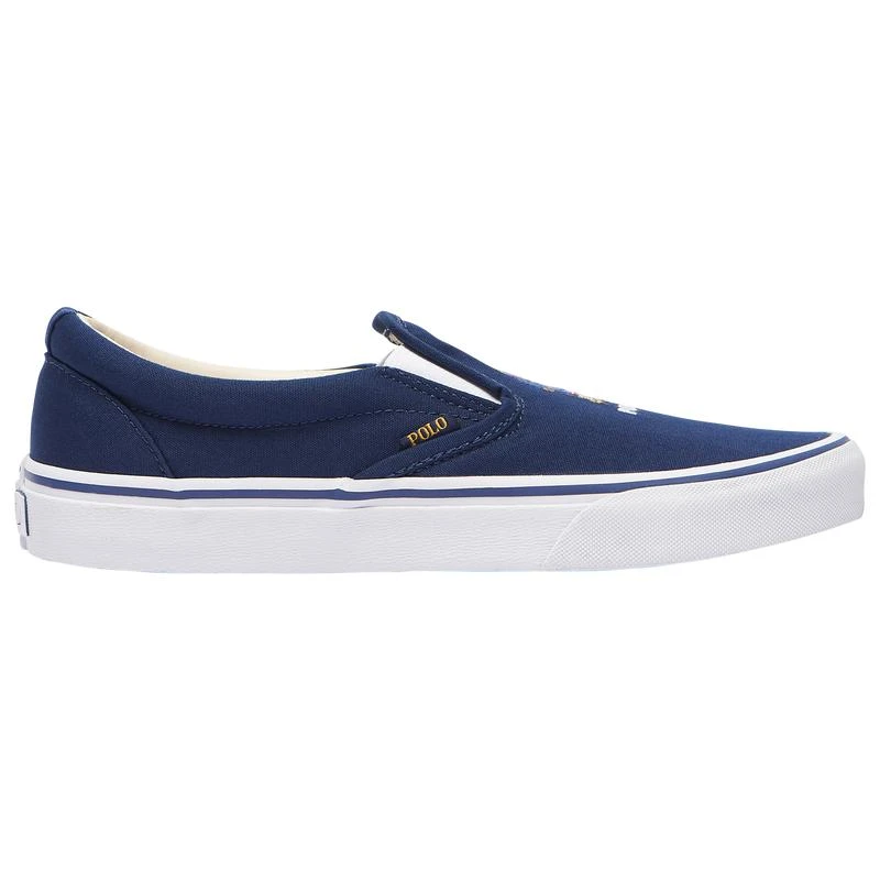 Polo by Ralph Lauren Men\'s Navy Slip-On Sneakers Amazon.com: POLO RALPH LAUREN Mens Keaton-Slip Navy 8 Medium  main image 2