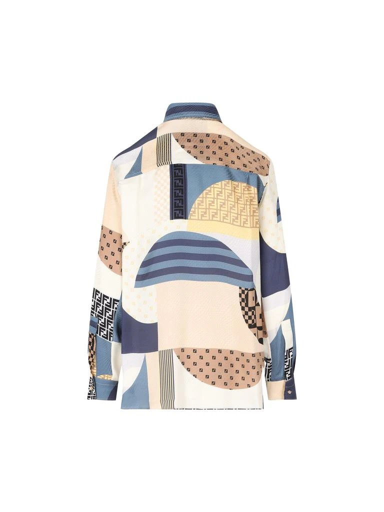Fendi Fendi Patchwork Printed Long Sleeved Shirt 2