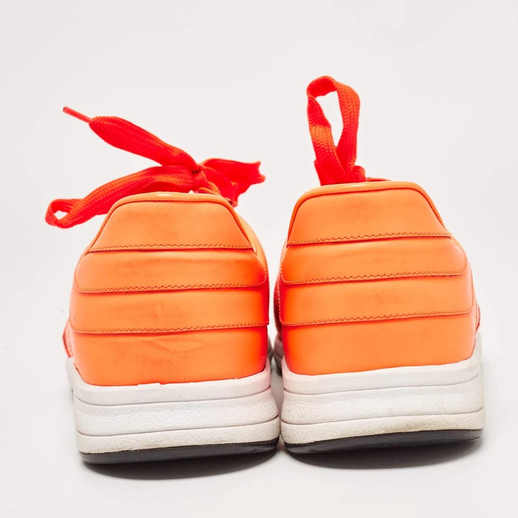 Gucci Gucci Neon Orange Perforated Leather Low Top Sneakers Size 40.5 7