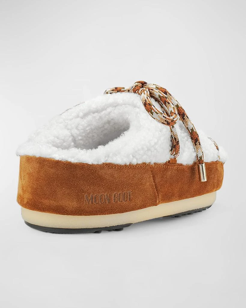 Moon Boot Suede Shearling Lace-Up Mules 2